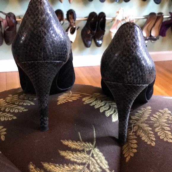 Moda Spana low python black heels - Picture 4 of 4